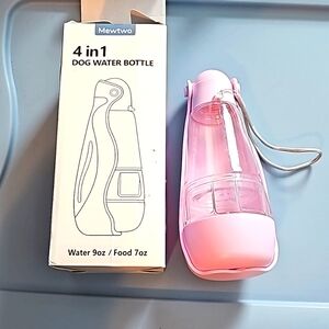 NEW 4 in 1 pet food/water bottle